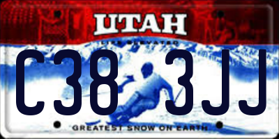 UT license plate C383JJ