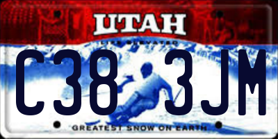 UT license plate C383JM
