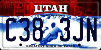 UT license plate C383JN