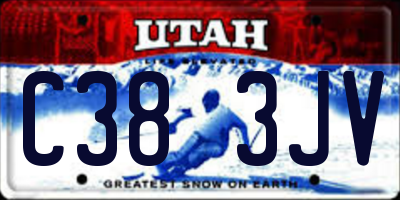 UT license plate C383JV
