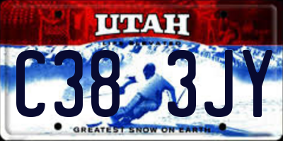 UT license plate C383JY