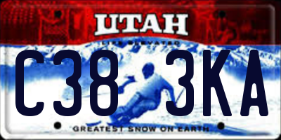 UT license plate C383KA