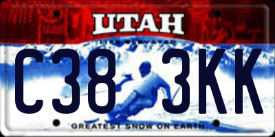 UT license plate C383KK