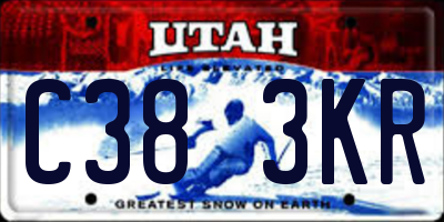 UT license plate C383KR