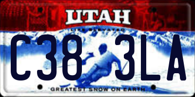 UT license plate C383LA