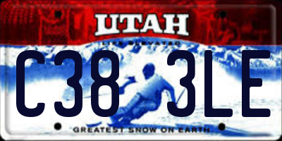 UT license plate C383LE
