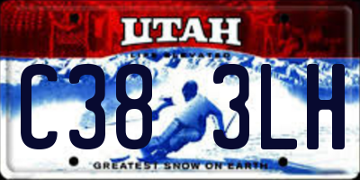 UT license plate C383LH