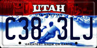 UT license plate C383LJ