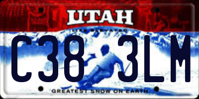UT license plate C383LM