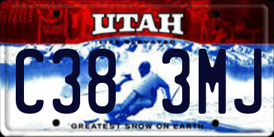 UT license plate C383MJ