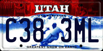 UT license plate C383ML