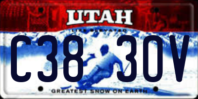 UT license plate C383OV