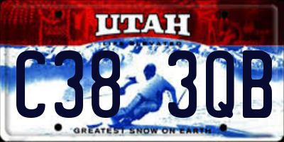 UT license plate C383QB