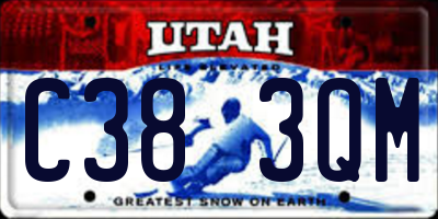 UT license plate C383QM
