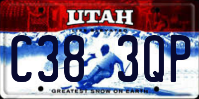 UT license plate C383QP
