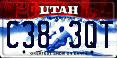 UT license plate C383QT