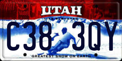 UT license plate C383QY