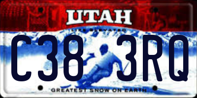 UT license plate C383RQ