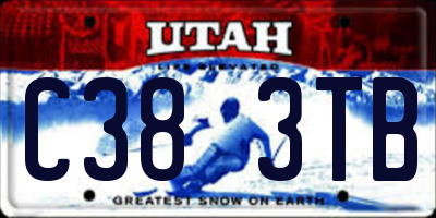 UT license plate C383TB