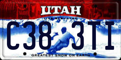 UT license plate C383TI