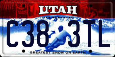 UT license plate C383TL