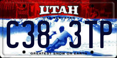 UT license plate C383TP