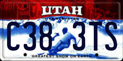 UT license plate C383TS