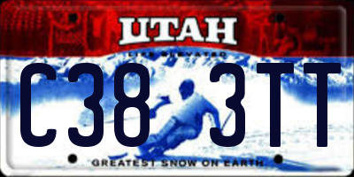 UT license plate C383TT