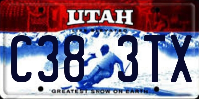 UT license plate C383TX