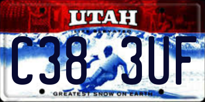 UT license plate C383UF