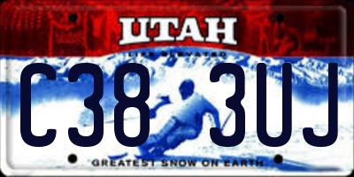 UT license plate C383UJ