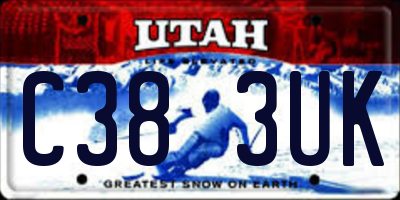 UT license plate C383UK