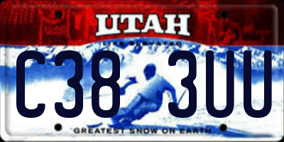 UT license plate C383UU