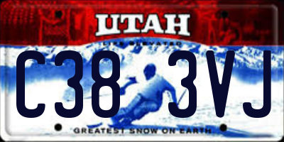 UT license plate C383VJ