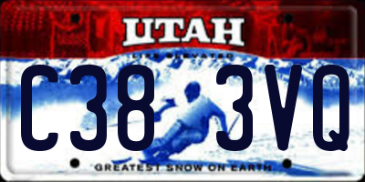 UT license plate C383VQ