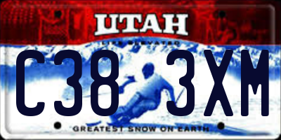 UT license plate C383XM
