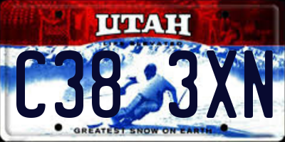 UT license plate C383XN