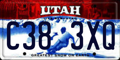 UT license plate C383XQ
