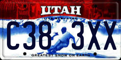 UT license plate C383XX