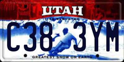 UT license plate C383YM