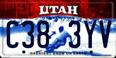 UT license plate C383YV