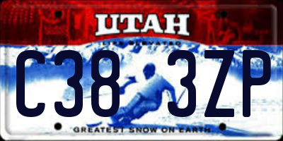 UT license plate C383ZP