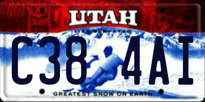 UT license plate C384AI