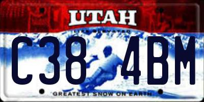 UT license plate C384BM