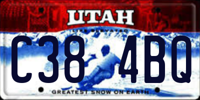 UT license plate C384BQ