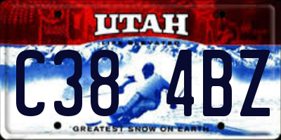 UT license plate C384BZ