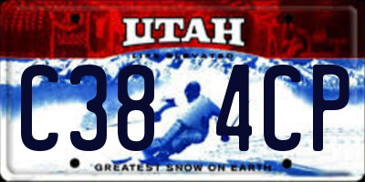 UT license plate C384CP
