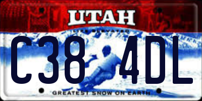 UT license plate C384DL