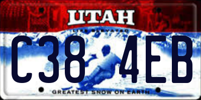 UT license plate C384EB