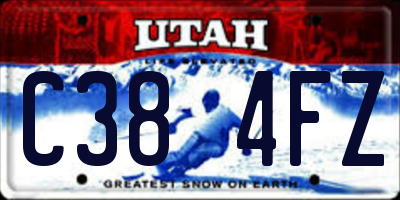 UT license plate C384FZ